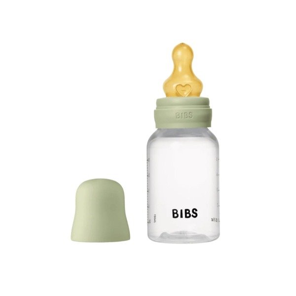 Producto - Mamadera Bibs 150ml, plástica. Verde musgo