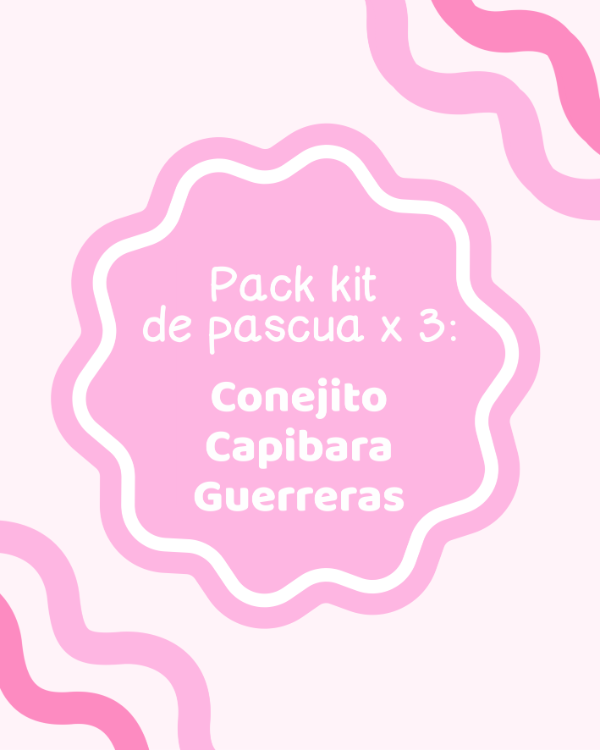 Producto - Pack Kits de Pascua Imprimibles  Conejo, Capibara y Guerreras K-Pop