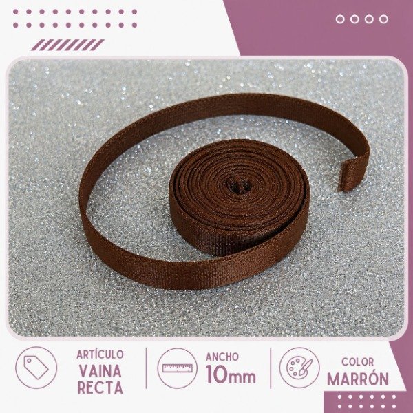 Producto - Vaina curva cápsula marrón 10mm (por metro)