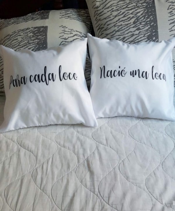 Producto - Almohadas "Para cada loco" x2