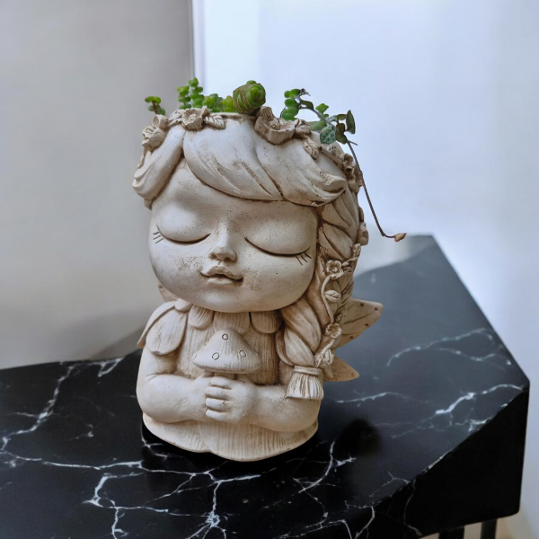 Producto - Porta velas o maceta nenas trenza y coronita