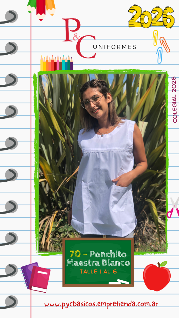 Producto - Ponchito Maestra Blanco