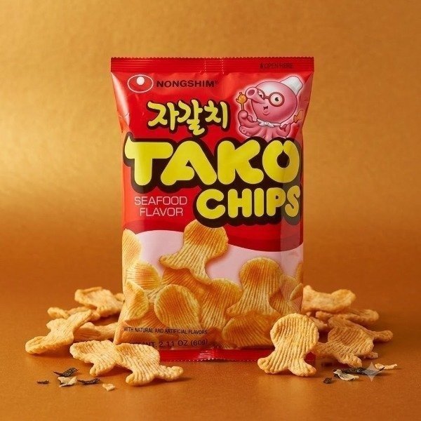 Producto - Tako Chips Pulpo - Nongshim (60g)