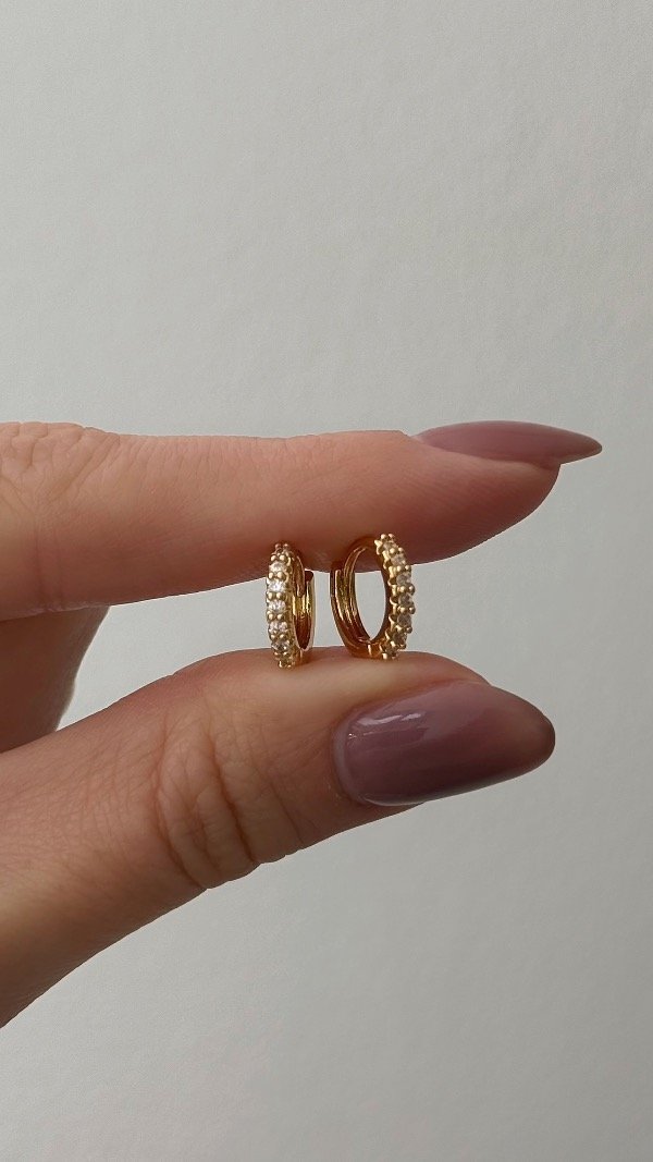 Producto - Argollas cubic dient 12mm ORO LAMINADO
