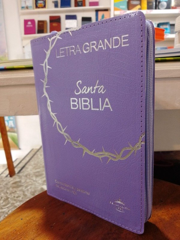 Producto - Biblia Reina Valera 1960 Letra Grande con cierre índice Lila