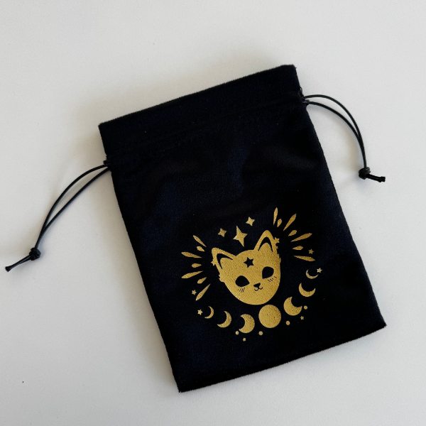 Producto - BOLSA TERCIOPELO GATO NEGRA