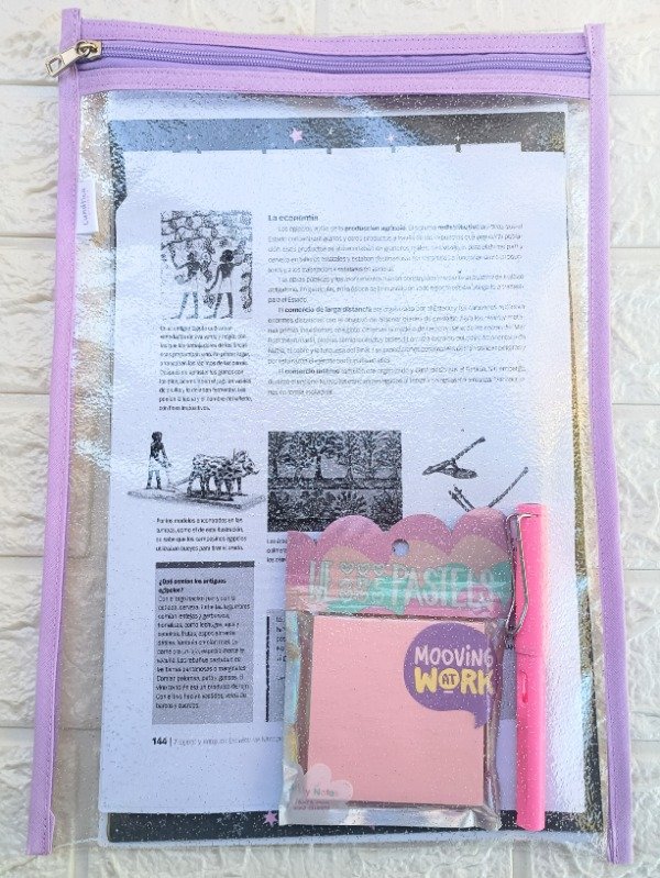 Producto - Sobre Cristal Grande Glitter Oficio Lila