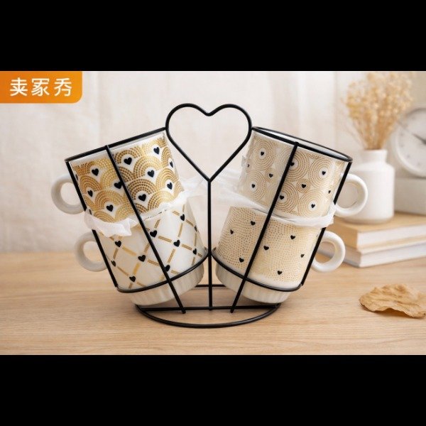 Producto - SET X4 TAZAS APILABLES C/SOPORTE