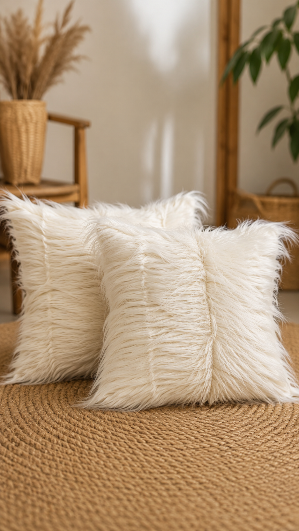 Producto - Funda de almohadón pelo largo 50 x 50 CM