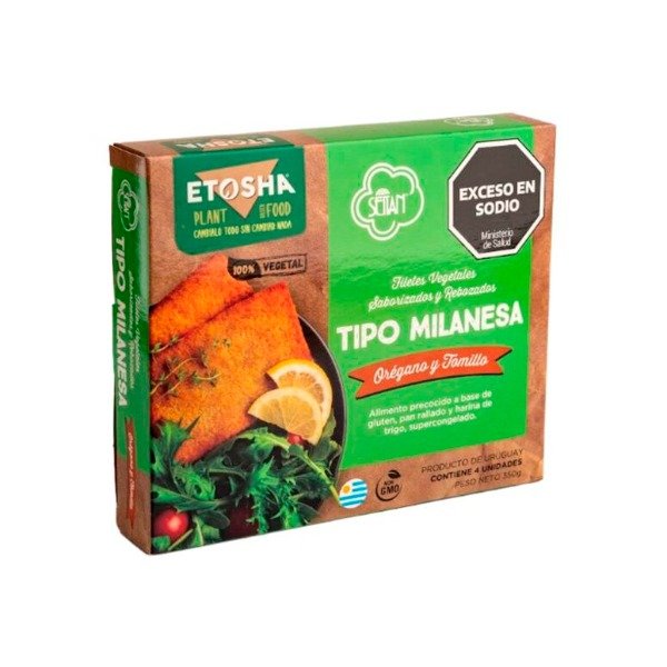 Producto - Filete Vegetal Tipo Milanesa sabor Oregano y Tomillo (4u) x 350g - Etosha