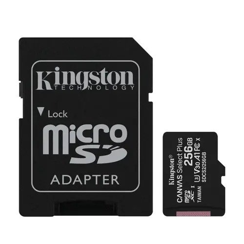Producto - Tarjeta de Memoria KINGSTON Select Plus MicroSDXC 256GB UHS-I U3 V30 A1