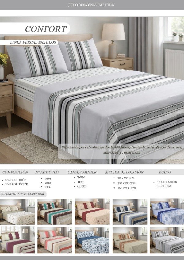 Producto - Sábanas 150 hilos Evolution Confort