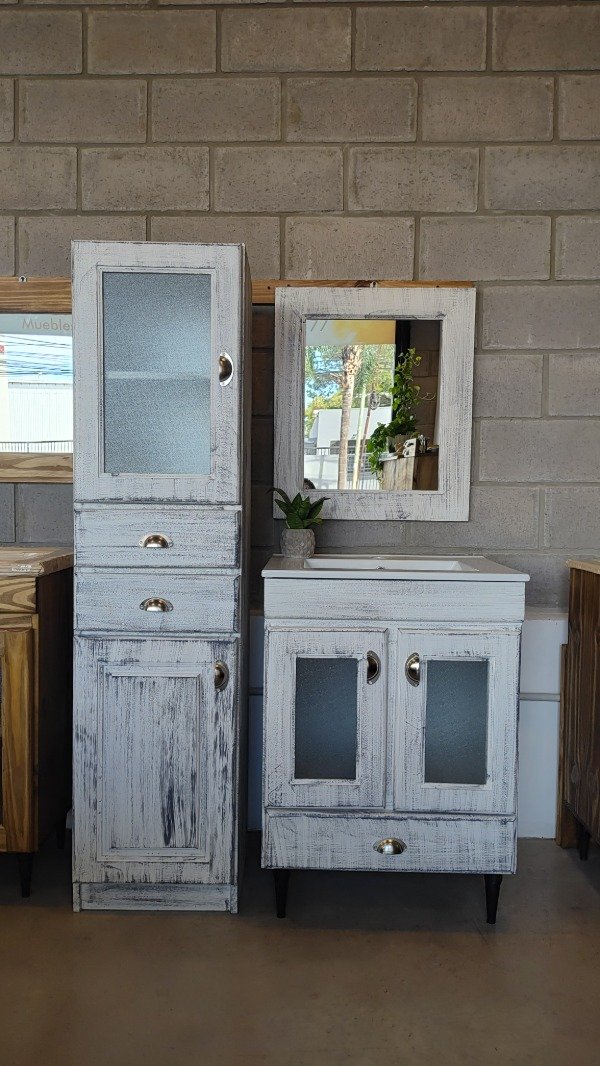 Producto - Combo de 60 blanco con patina gris