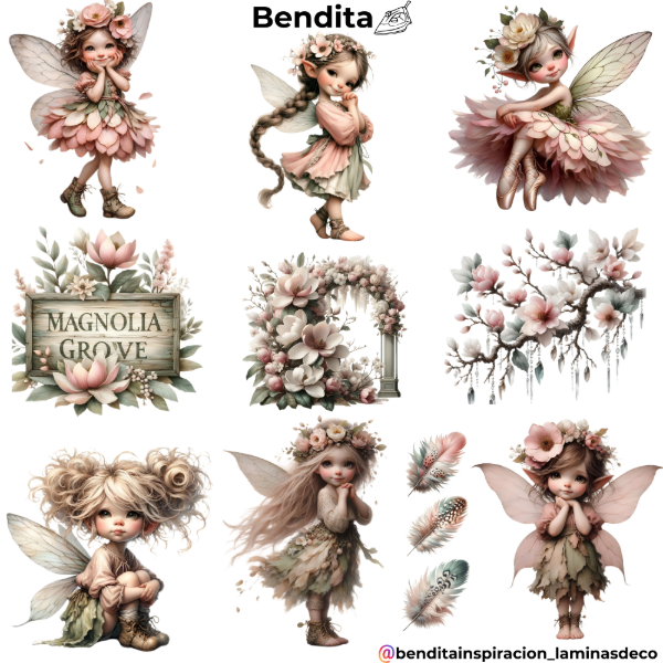 Producto - Bendita Plancha 306 Hadas y magnolias