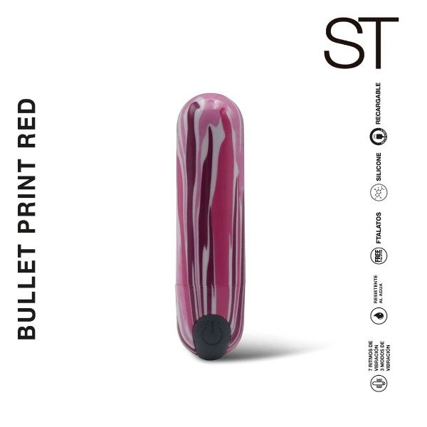 Producto - BALA VIBRADORA PRINT RED ST