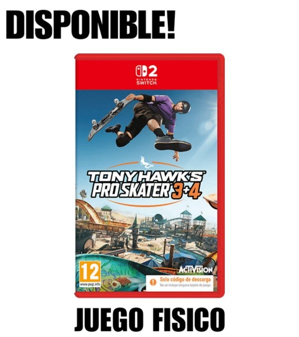 Producto - Tony Hawk's Pro Skater 3 + 4 Fisico Nintendo Switch 2