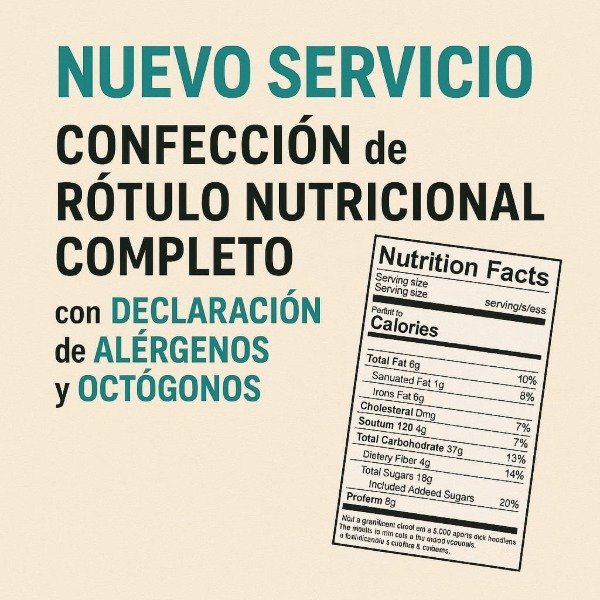 Producto - Confección de Información Nutricional de Productos Alimenticios