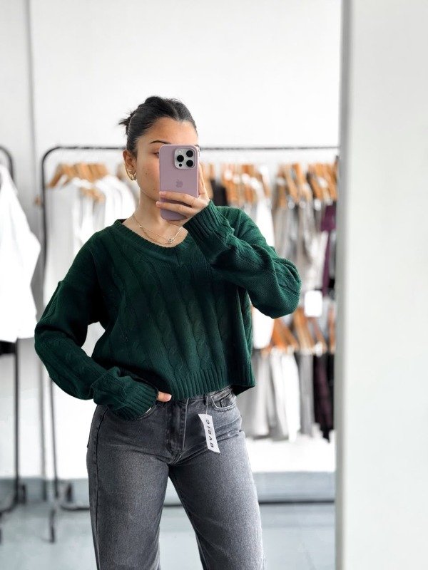 Producto - Sweater Ann verde ingles