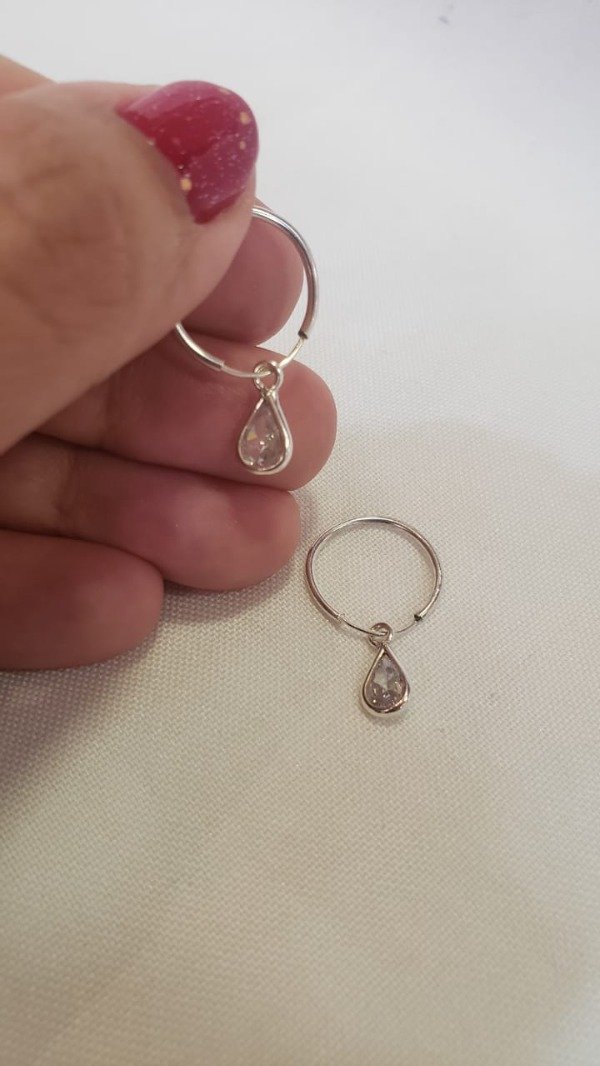 Producto - Argollas gota strass