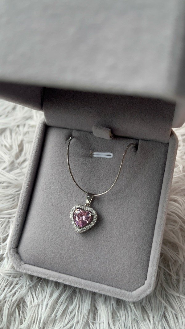 Producto - Collar luz cristal rosa - 0