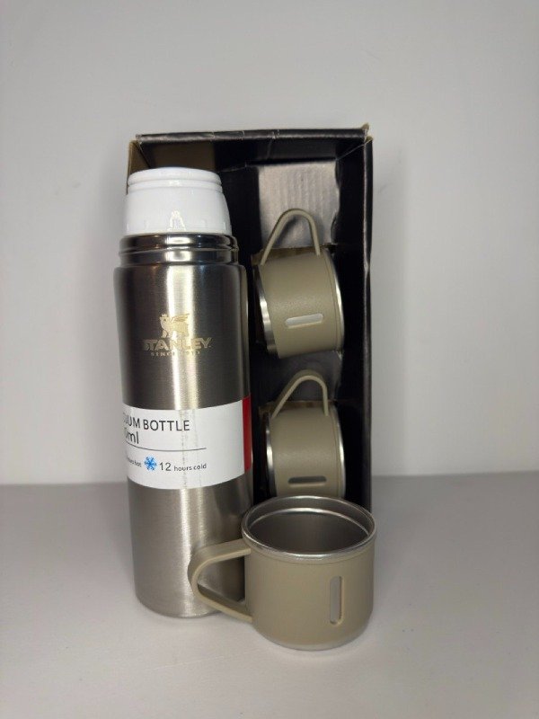 Producto - Kit de Café 500 ml de Acero Inoxidable con 2 Vasos