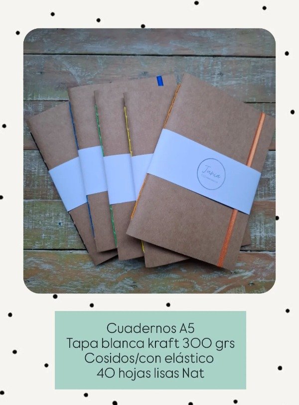 Producto - Cuadernos cosidos kraft.