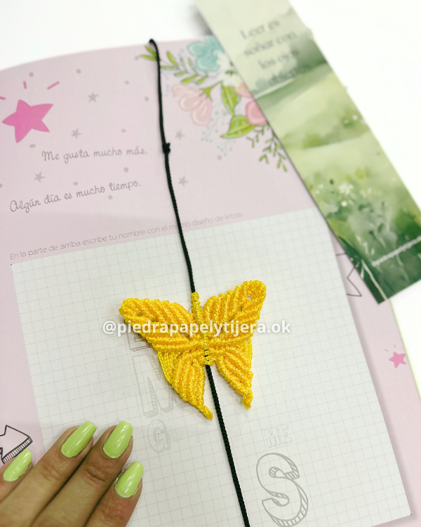Producto - Señalador marca páginas mariposa amarilla