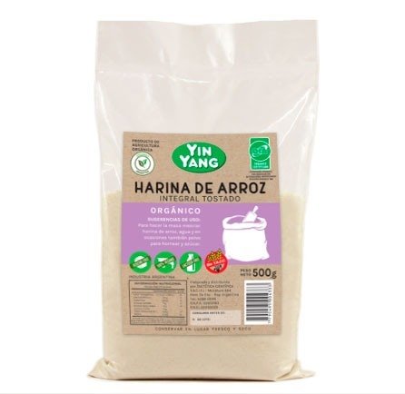 Producto - HARINA DE ARROZ INTEGRAL POR 500GR YING YANG
