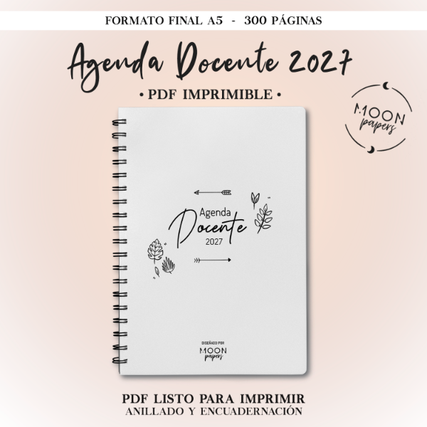 Producto - Agenda Docente 2027 - Modelo Floral - 0