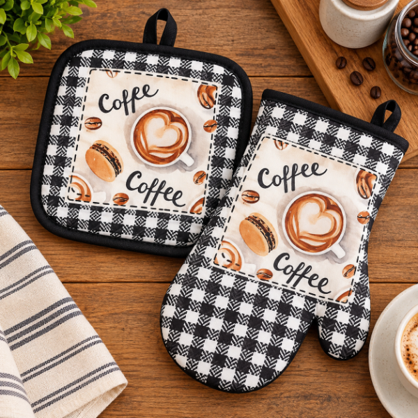 Producto - SET DE MANOPLA Y POSAFUENTE ESTAMPADO CITY BLANCO - 0
