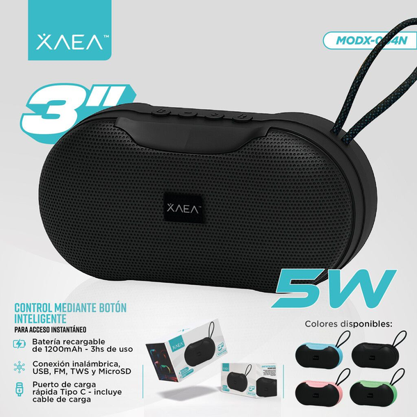 Producto - Parlante Xaea 3 pulgadas MODX-004N color Rosa o Negro