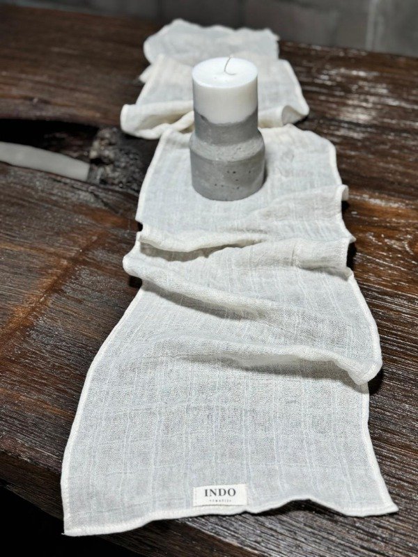 Producto - Camino de Mesa Gasa Doble Tejido/Gasa Rayada