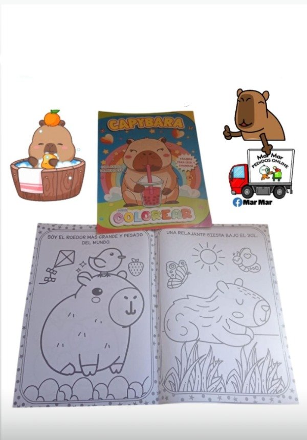 Producto - Libro para colorear capibara (menor)