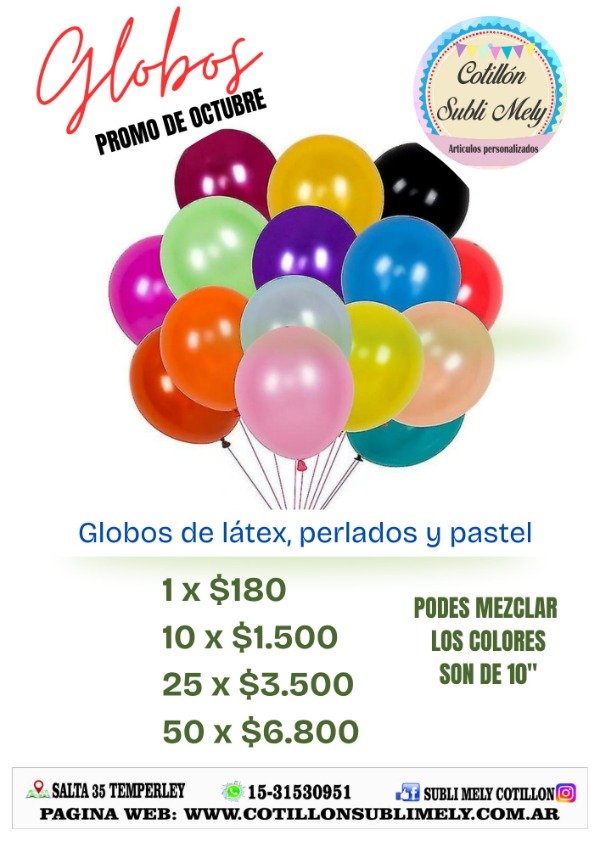 Producto - PROMO GLOBOS DE COLORES