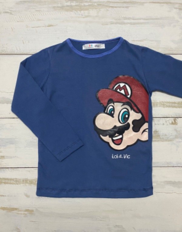 Producto - Remera Mario Bross azul