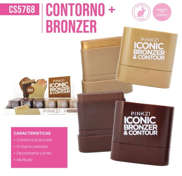 Producto - CONTORNO + BRONZER PINK 21