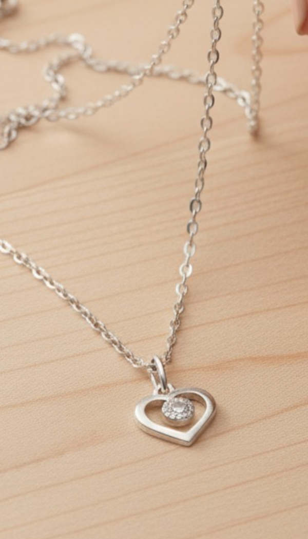Producto - Conjunto de Plata 925 dije corazoncito