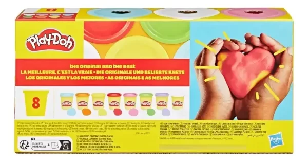 Producto - Play Doh Set De Masas Arcoiris Potes X8 Moldeable Hasbro - 1