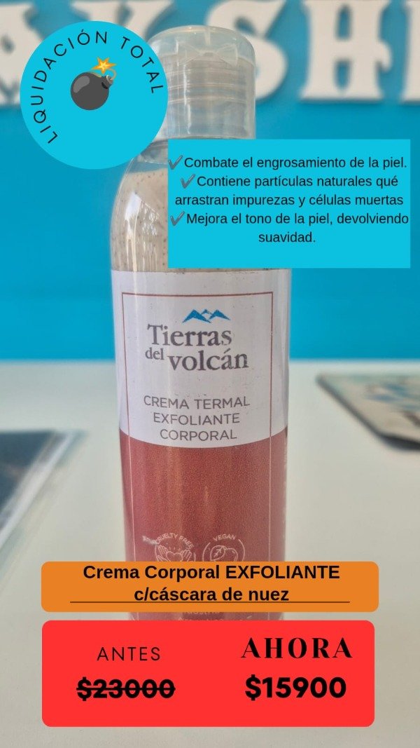 Producto - Crema exfoliante corporal con cascara de nuez