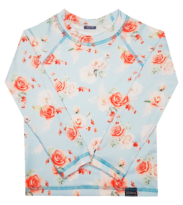 Producto - Remera UV m/l - Roses cesleste