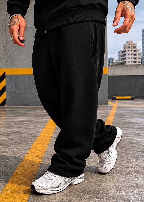 Producto - Jogging Baggy Liso (negro o gris)