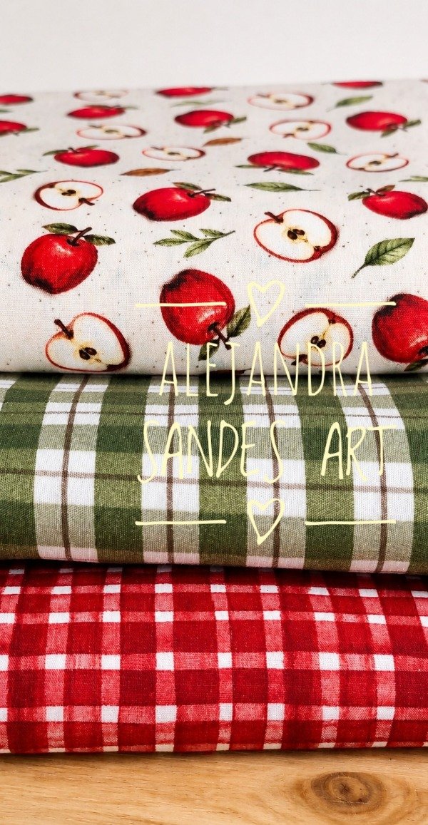 Producto - Set de telas manzanas