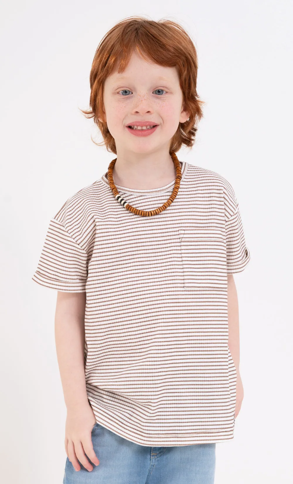 Producto - Remera MC Kid Mil Rayas Marron MM