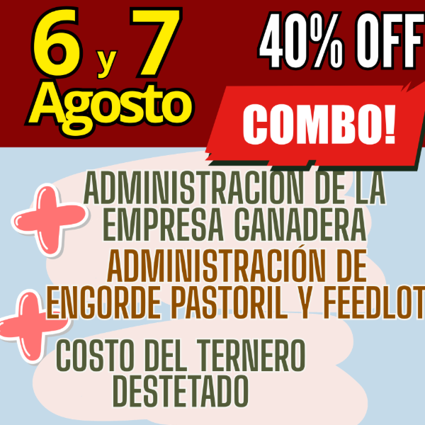 Producto - COMBO 3 CURSOS:Gestión Ganadera + Costo del Ternero + Engorde Pastoril y Feedlot - 0
