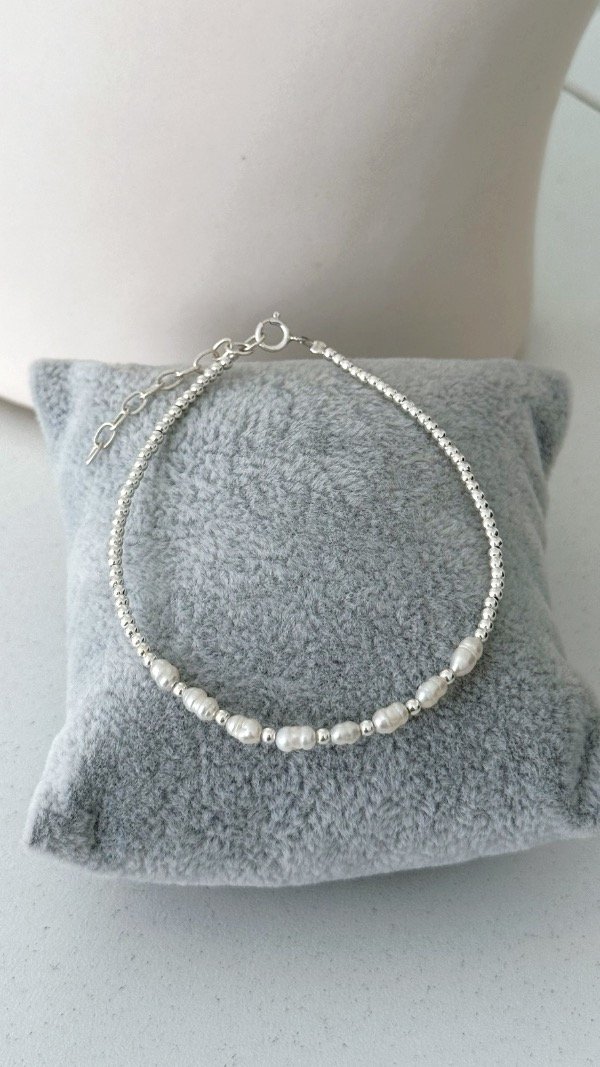 Producto - Pulsera mini bolitas y perlas rio P925