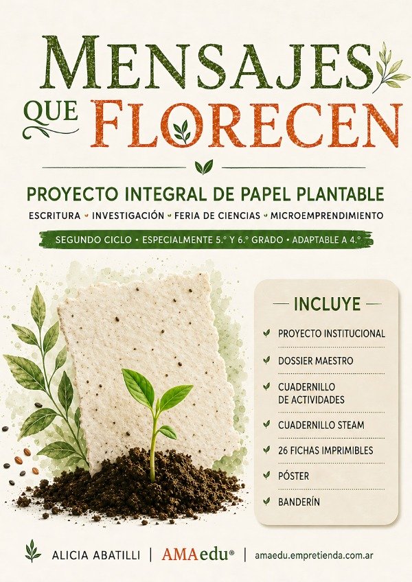 Producto - MENSAJES QUE FLORECEN - Feria de Ciencias