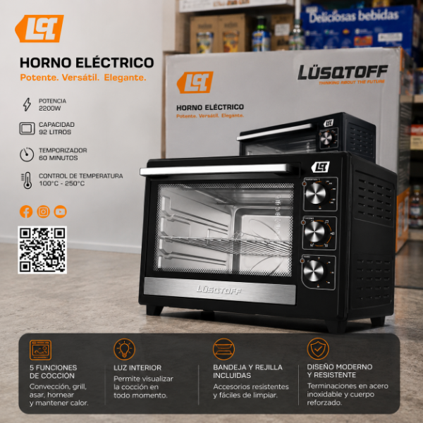 Producto - HORNO ELÉCTRICO LUSQTOFF 92 LITROS