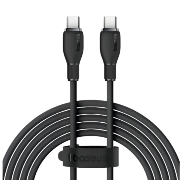Producto - Cable de Datos Baseus Reforzado 100W 5A USB-C a USB-C Negro
