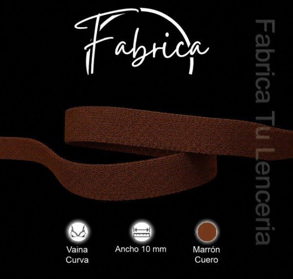 Producto - Vaina Marrón Cuero 10mm curva (1 metro)
