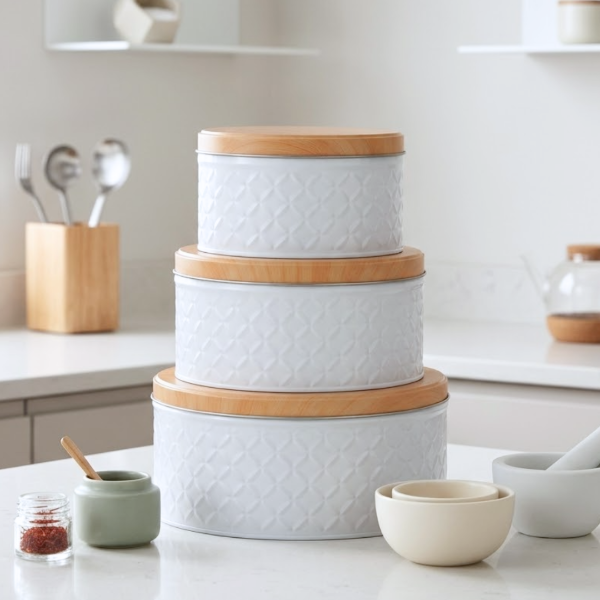 Producto - Set x3 latas circulares tapa bambu